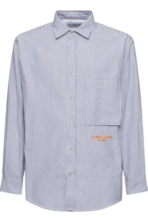 Stone Island Camicia A Righe Marina