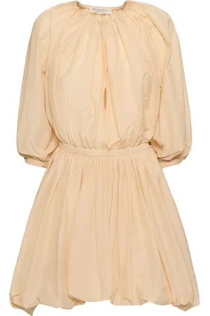 Serafini Vestito Corto In Misto Cotone Drappeggiato