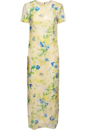 Msgm Vestito Lungo Con Paillettes