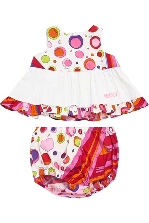 Puccini Top E Culotte In Misto Cotone Con Stampa
