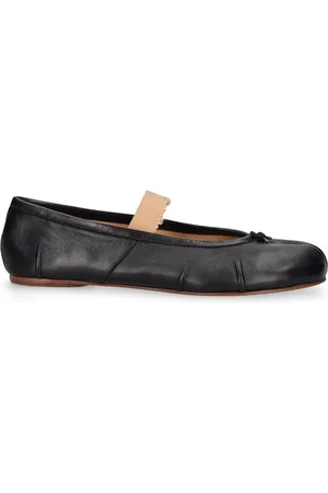 Maison Margiela Ballerine Tabi In Pelle 10mm