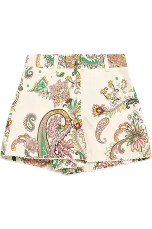 Etro Shorts In Popeline Di Cotone Stampato