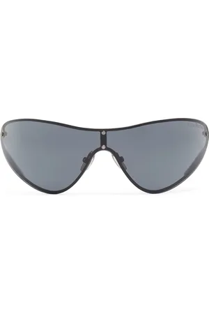 Acne Studios Occhiali Da Sole A Maschera Antus In Metallo