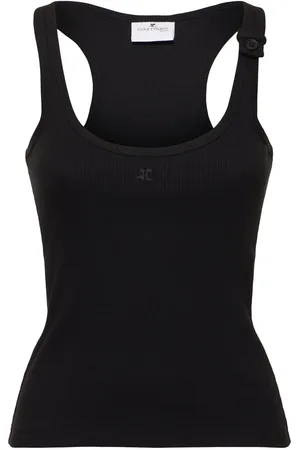 Courrèges Tank Top 90’s A Costine Con Fibbia