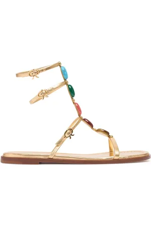 Gianvito Rossi Sandali Bassi Shanti In Pelle 10mm