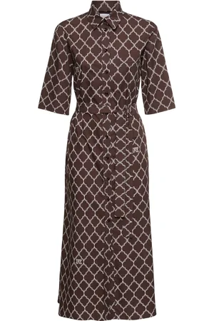 Max Mara Vestito Lungo Daniel In Popeline Di Cotone