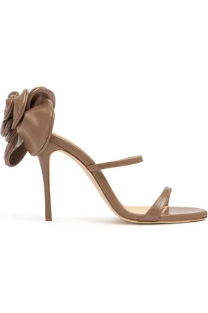 MAGDA BUTRYM Sandali In Pelle Con Fiore 105mm