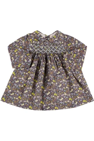 BONPOINT Vestito In Popeline Di Cotone Stampato