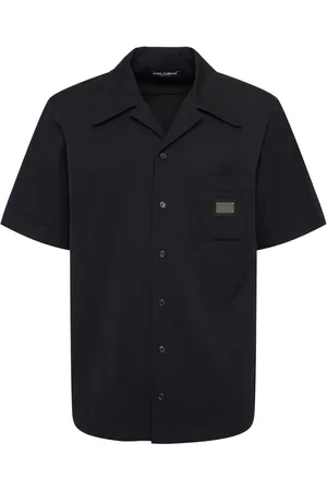 Dolce & Gabbana Camicia In Cotone Con Placchetta Logata