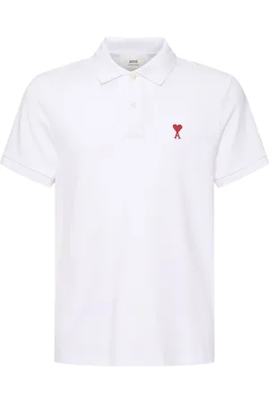 Ami Polo In Cotone Piqué Organico Con Logo