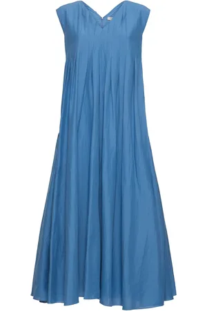 Max Mara Vestito Lungo In Tela Piega