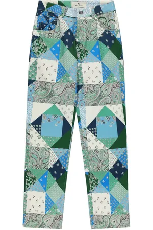 Etro Pantaloni In Misto Cotone Patchwork