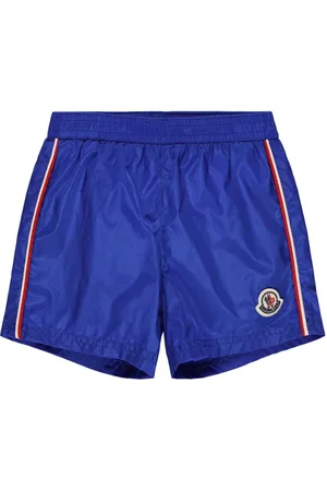 Moncler Shorts Mare In Nylon Con Profili Tricolore