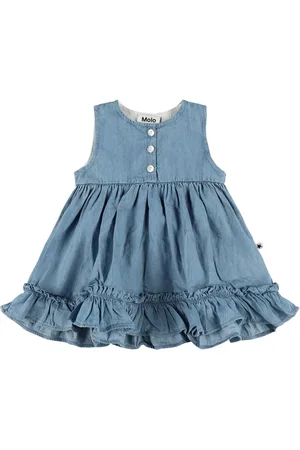 Molo Vestito Senza Maniche In Denim Di Cotone