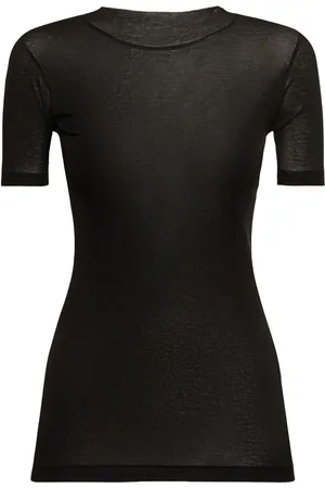 Auralee T-shirt In Cotone Trasparente