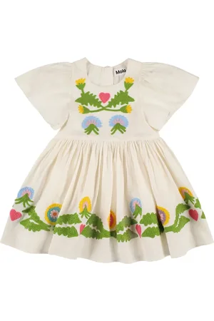 Molo Vestito In Cotone Con Ricami