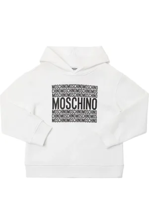 Moschino Felpa In Cotone Con Stampa E Cappuccio
