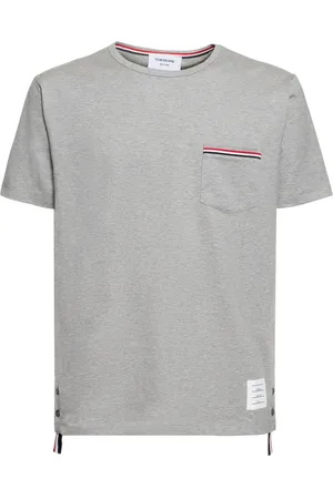 Thom Browne T-shirt In Cotone Con Tasca