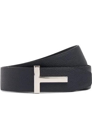 Tom Ford Cintura Reversibile T In Pelle 4cm