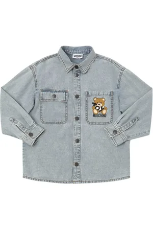 Moschino Camicia In Denim Di Cotone Stampato