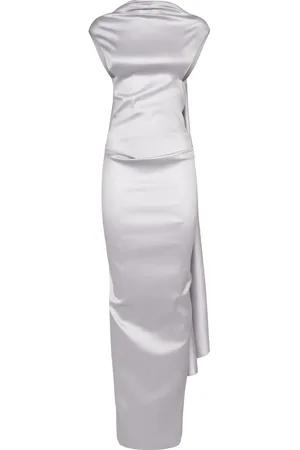Sportmax Vestito Lungo Abadan1234 In Raso Drappeggiato