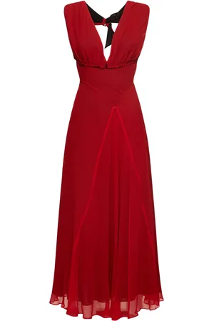 YOHJI YAMAMOTO Vestito Midi In Chiffon Con Cutout