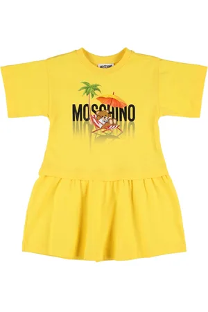 Moschino Vestito In Felpa Di Cotone Con Stampa