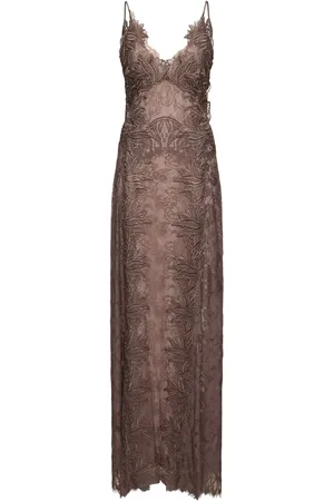 Alberta Ferretti Vestito In Pizzo Di Misto Cotone