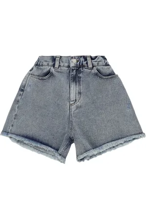 The New Society Shorts In Denim Di Cotone