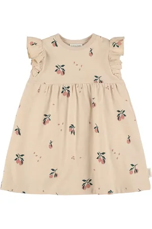 Liewood Vestito In Jersey Di Cotone Stampa Peach