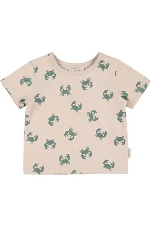 Liewood T-shirt Crab In Jersey Di Cotone Con Stampa