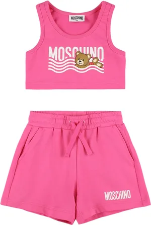 Moschino Top E Shorts In Cotone Con Stampa