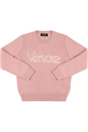 VERSACE Maglia Girocollo In Lana Con Ricami