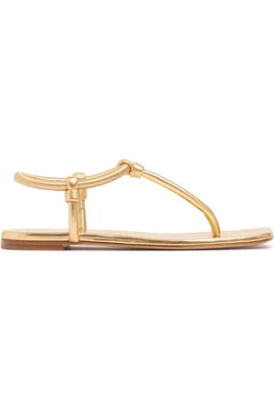 Gianvito Rossi Sandali In Pelle Metallizzata 5mm