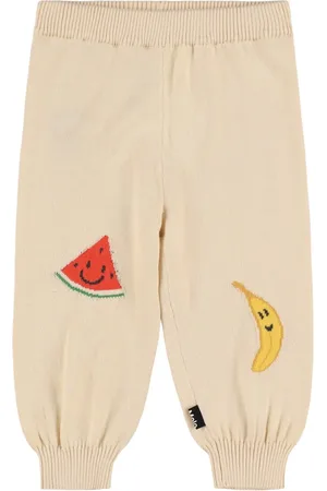 Molo Pantaloni In Maglia Di Cotone Organico Jacquard