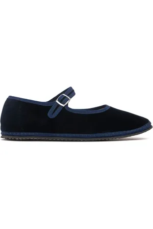 VIBI VENEZIA Friulane Mary Jane Blu In Velluto 10mm