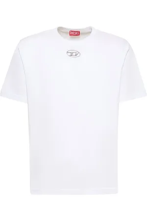 Diesel T-shirt Oval-d In Jersey Di Cotone Con Stampa