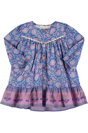 Louise Misha Vestito In Gauze Di Cotone Stampato