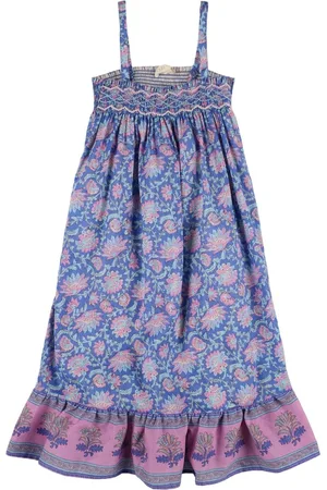 Louise Misha Vestito In Gauze Di Cotone Stampato