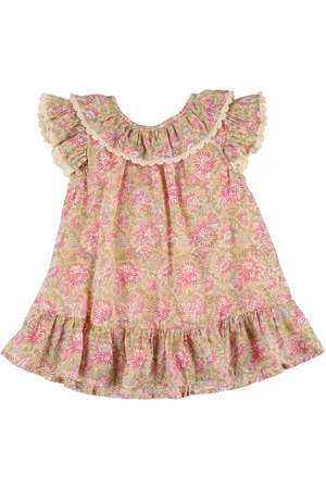 Louise Misha Vestito In Gauze Di Cotone Stampato