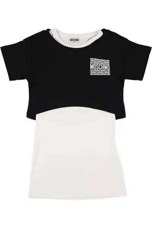 Moschino T-shirt Cropped E Vestito In Cotone