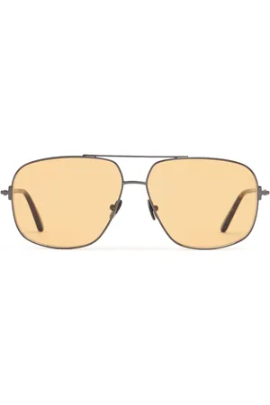 Tom Ford Occhiali Da Sole Tex Aviator In Metallo
