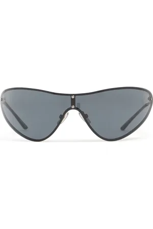 Acne Studios Occhiali Da Sole A Maschera Antus In Metallo