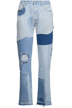 GALLERY DEPT. Jeans Jake In Denim Con Efetto Patchwork
