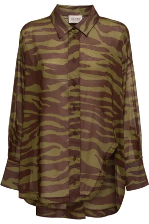 The Attico Camicia In Mussola Con Stampa Zebra