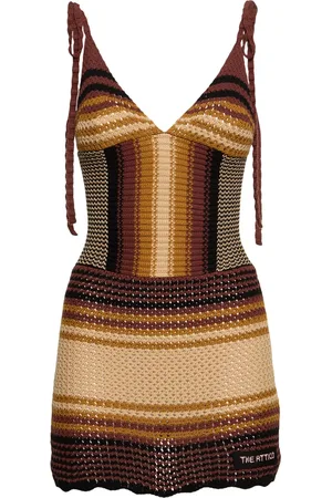 The Attico Vestito In Crochet Stampato