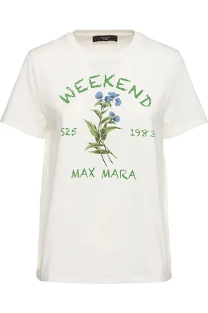 Max Mara T-shirt Teiera In Jersey Di Cotone Stampato