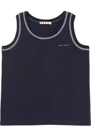Marni Tank Top In Jersey Di Cotone Con Logo