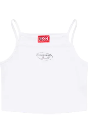 Diesel Tank Top In Jersey Di Cotone Con Logo