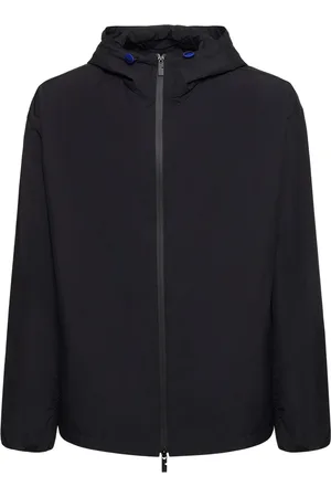 Burberry Giacca In Nylon Impermeabile / Cappuccio